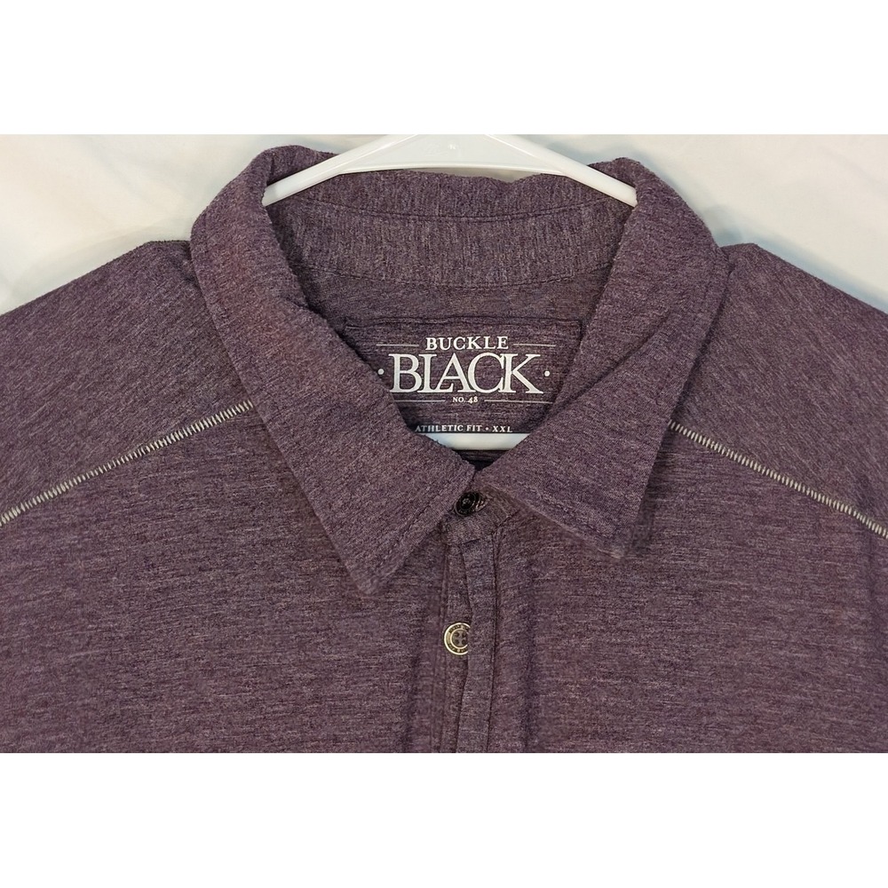 Buckle Black No. 48 Mens Athletic Fit Polo Shirt Purple XXL Short Sleeve